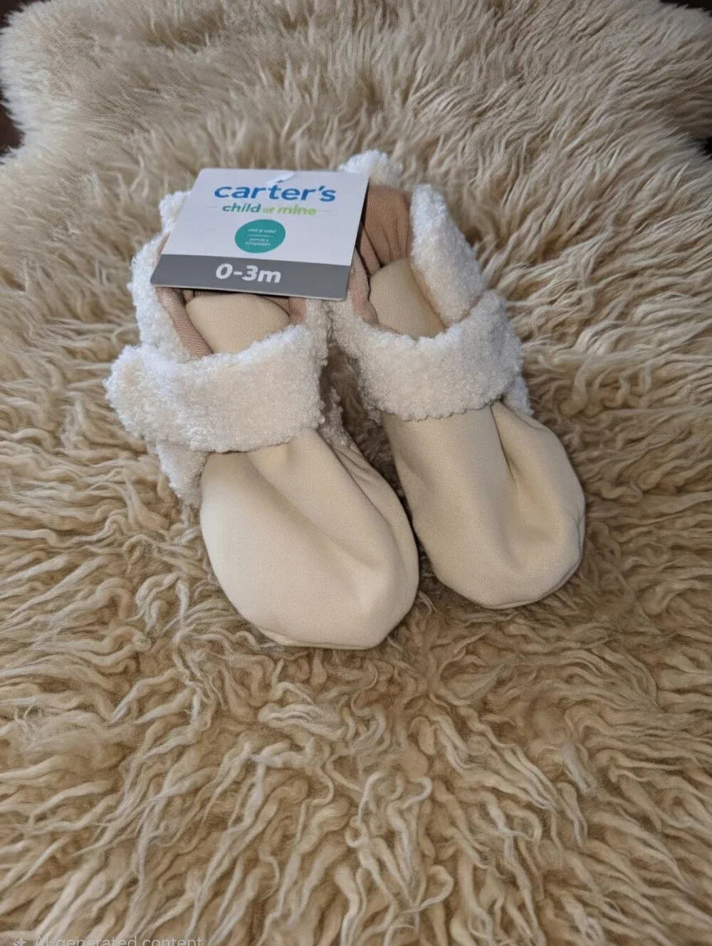 Disney Winnie the Pooh Baby Sleepwear Set with Sherpa Booties - Cream & Beige - Picture 5 of 5